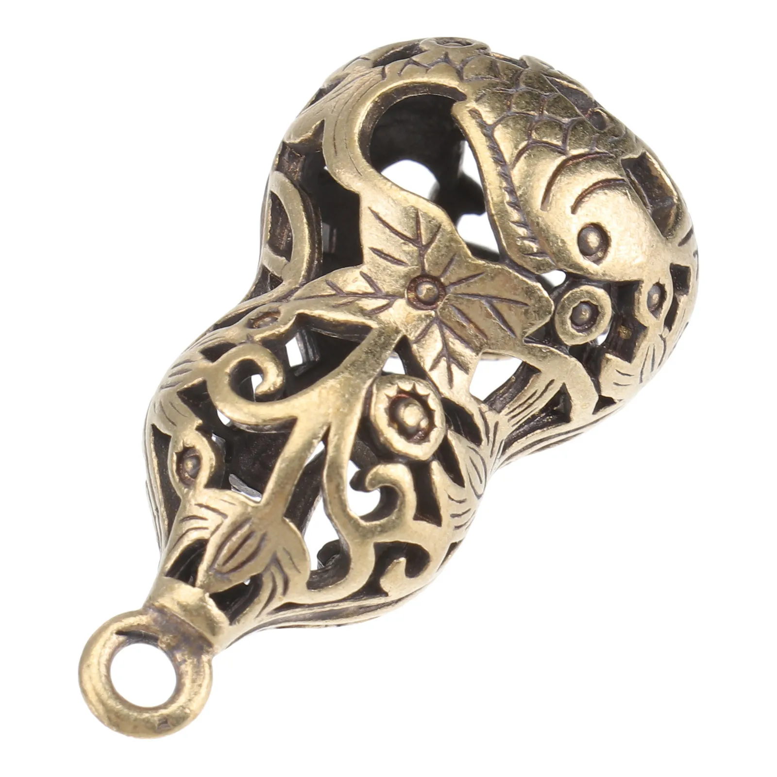 

5Pcs Hollow Out Gourd Keychain Pendants Vintage Brass DIY Pendant Accessories Gift Keychain Pendants DIY Pendant Accessories
