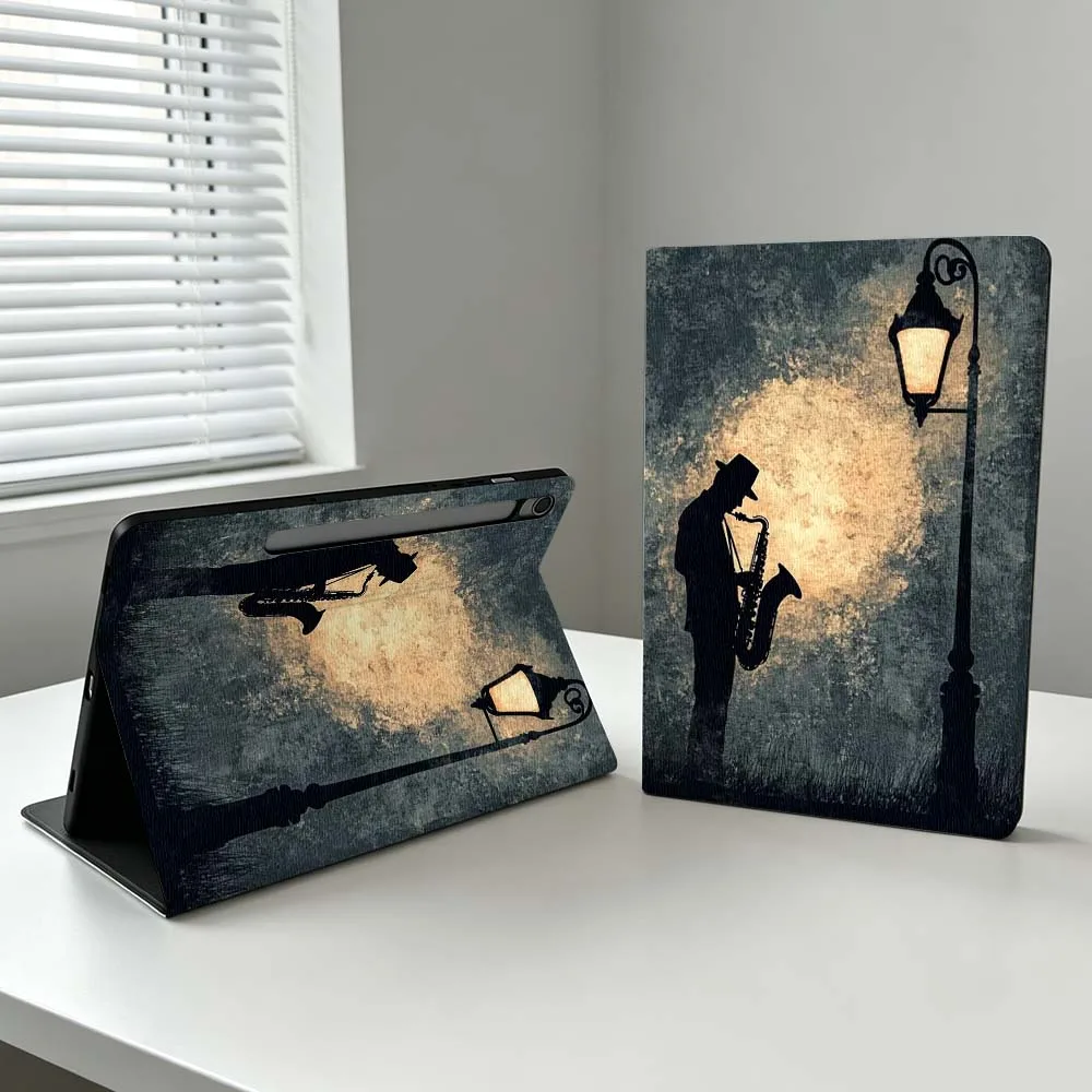 Ballerina Street Lamp Gift For Samsung Galaxy Tab S11 S10 S9 S8 S7 S6 A11 A10.1 A9 A8 A7 Ultra FE Plus Soft Tablet Case
