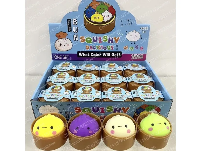 Rare Expression Dumpling Squishy Pinching Pressure Relief Ball Slow Rebound Soft Stress Reducer Desk Toy Gift