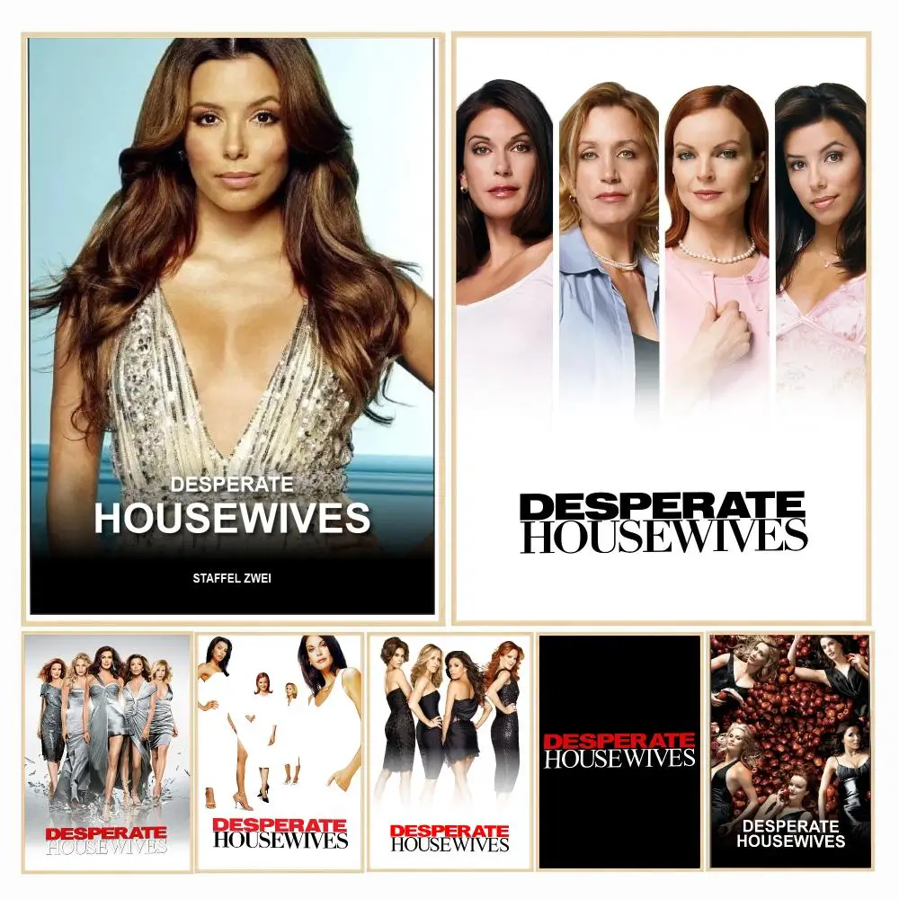 tv series D-Desperate Housewives-S Poster Decorative Wall Art Sticker for Cafe Office Bedroom and Living Room