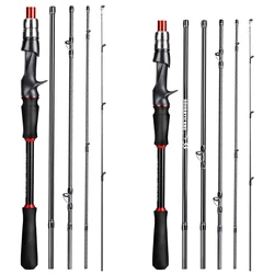 Sougayilang 1.8m 2.1m Lure Fishing Rod Carbon Fiber Spinning Casting Fishing Rod Bait Weight 10-30g Travel Fishing Pole Pesca