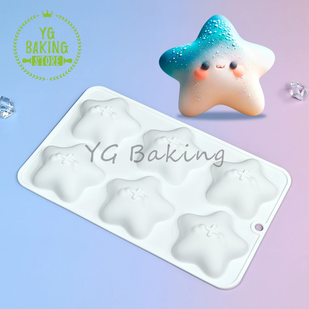 Dorica 3D Cute Star Design Pudding Silicone Mousse Mould DIY Mochi Dessert Chocolate Mold Cake Decorating Tools Kitchen Bakeware