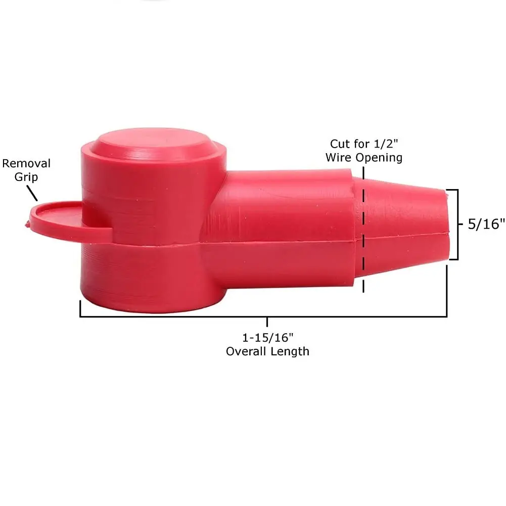 10 Pcs Silicone Terminal Covers Car Battery Pile Head Protective Caps Battery Flame Retardant Insulation Sheath