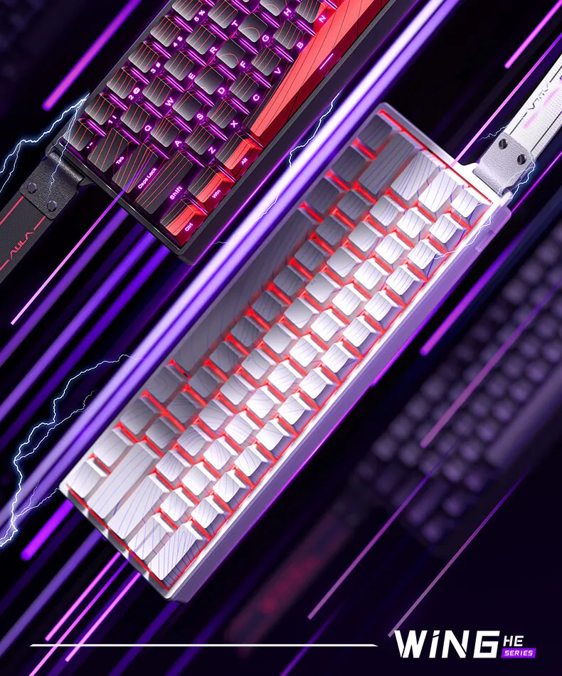 AULA WiN 60 Magnetic Axis Keyboard RT Custom Mechanical Wired Connection for Gaming with Webdriver for 8K Response Rate