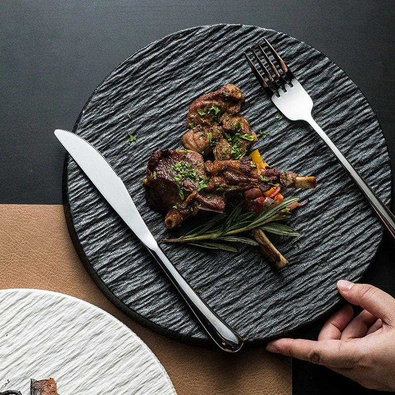 plato-plano-creativo-de-ceramica-con-diseno-de-grano-de-piedra-negra-vajilla-occidental-plato-redondo-para-bistec-y-pasta-utensilios-de-cocina-platos-finos-para-cocinar-nuevo
