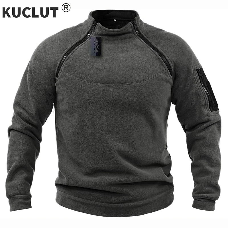 

Top Quality Mens Tactical Fleece Pullover Windproof Warm Polar Fleece Military Winter Hot Thicken Hiking Ski Cargo Fleece Jacket