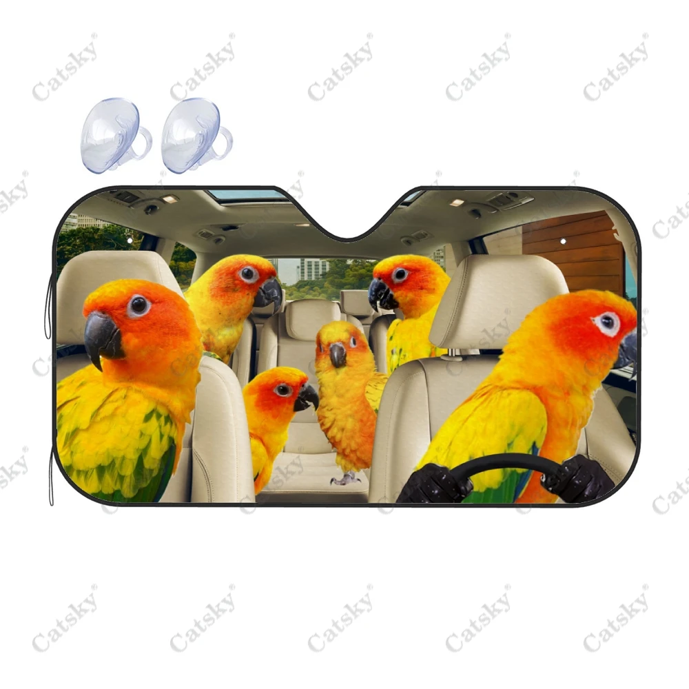 Conure Car Sunshade, Car Decoration Lovers Gift, Windscreen Sun Shield for Car Window Sunshade Cover Foldable Uv Ray Reflector