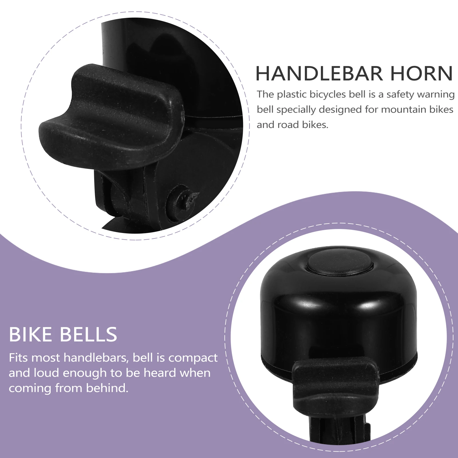 

6 pcs Bike Bicycles Mini Bell Loud Clear Sound Handlebar Horn Mountain Road Ring Bell Waterproof Durable Fit Most Bikes
