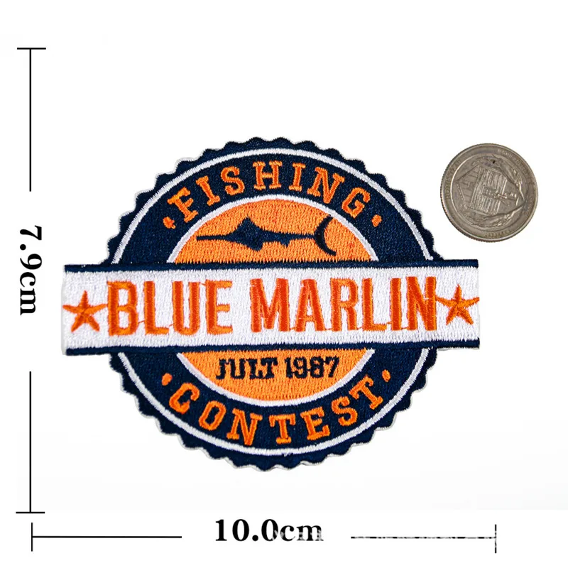 Classic Fishing Embroidery Badge Fishing Expert Outdoor Jacket Ironing Patch DIY Hat Brim Decorative Patches For Man