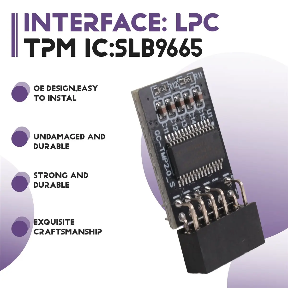 وحدة TPM2.0 وحدة LPC 12Pin مع ترقية SLB9665 11 للوحة الأم لـ -TPM2.0 S