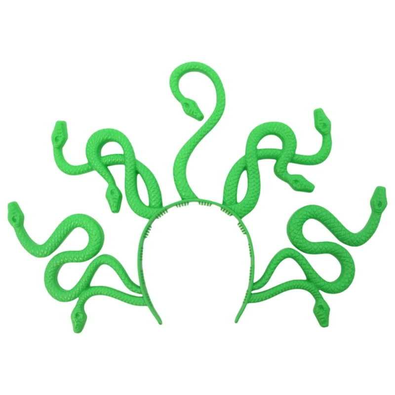 펑크 스네이크 머리띠 코스프레 의상 헤어 후프 성인 무대 공연 모자를 쓰고 있죠 6XDA