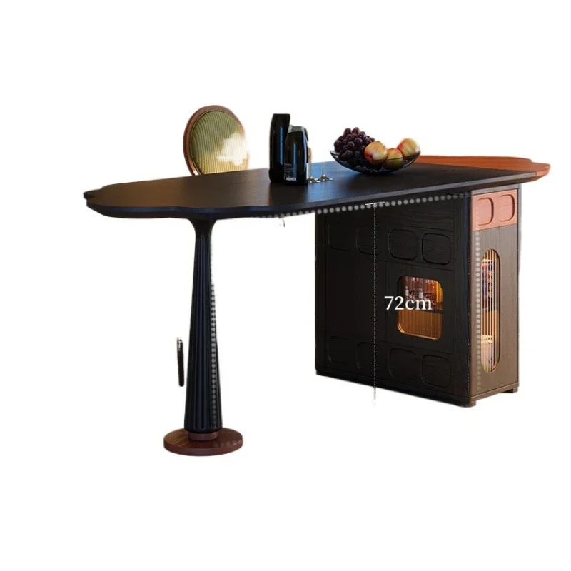 طاولة طعام متكاملة فرنسية، شقة صغيرة من القرون الوسطى، طاولة طعام من الخشب الصلب قابلة للطي