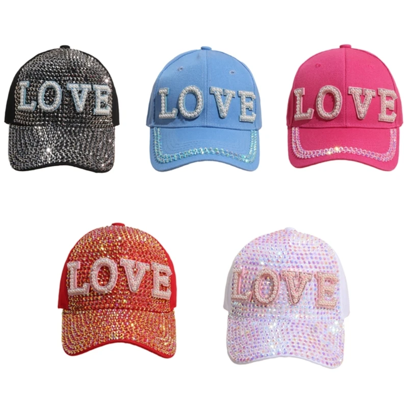 

Casual Sport Hat Sparkles Denims Sun Hat Beach Portable Hat Teen Stylish Hat