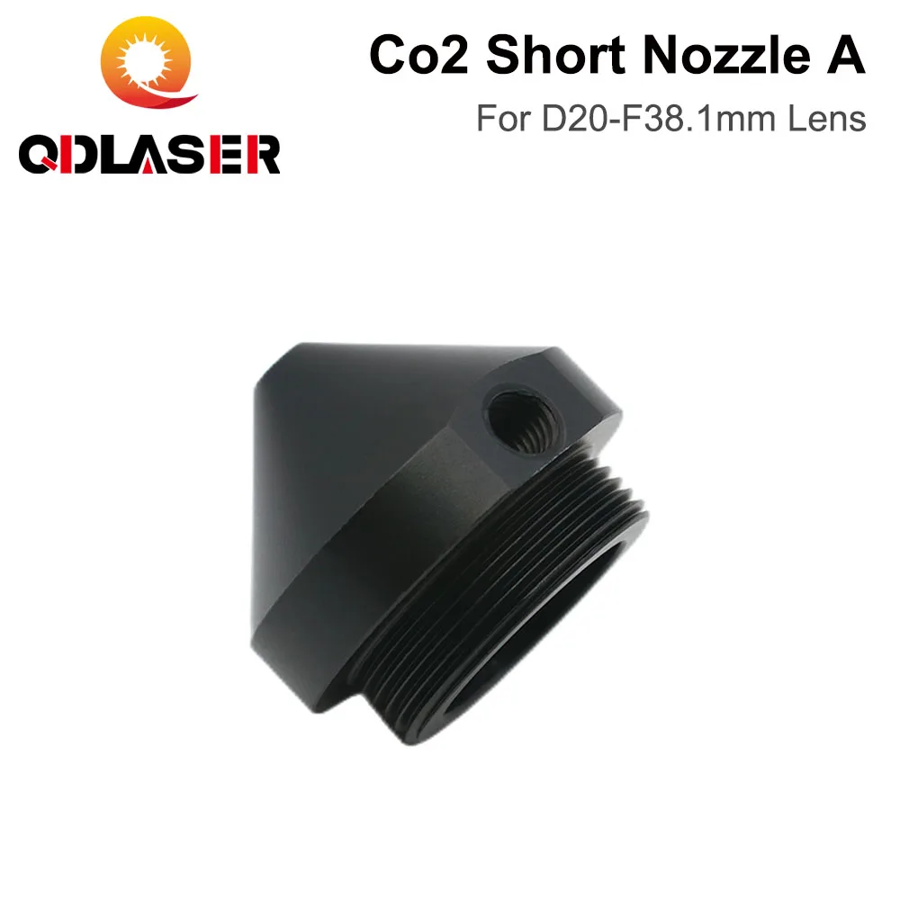 QDLASER CO2 Short Air Nozzle A for Dia.20 FL38.1 Lens N01F with Fitting M5 for Laser Head At CO2 Laser Engraving Cutting Machine