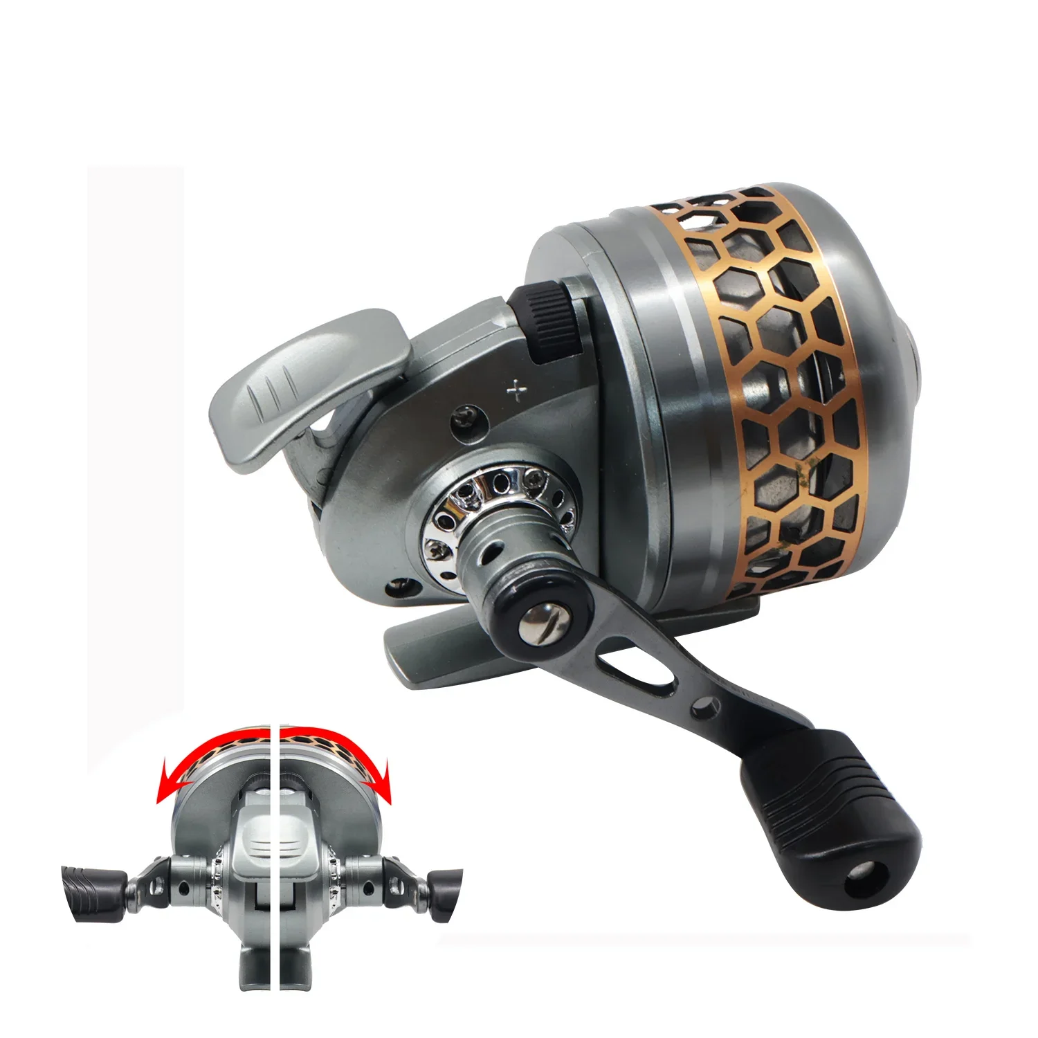 Zebco High Quality Metal Closed Fishing Reel Hollow Simple Fishing Reel
