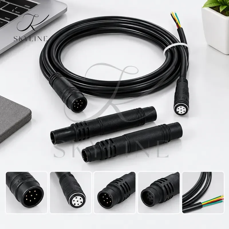 6Pin Female Male Waterproof Cable Connector For Electric Bike Meter E-Bike Accessory Julet M8
