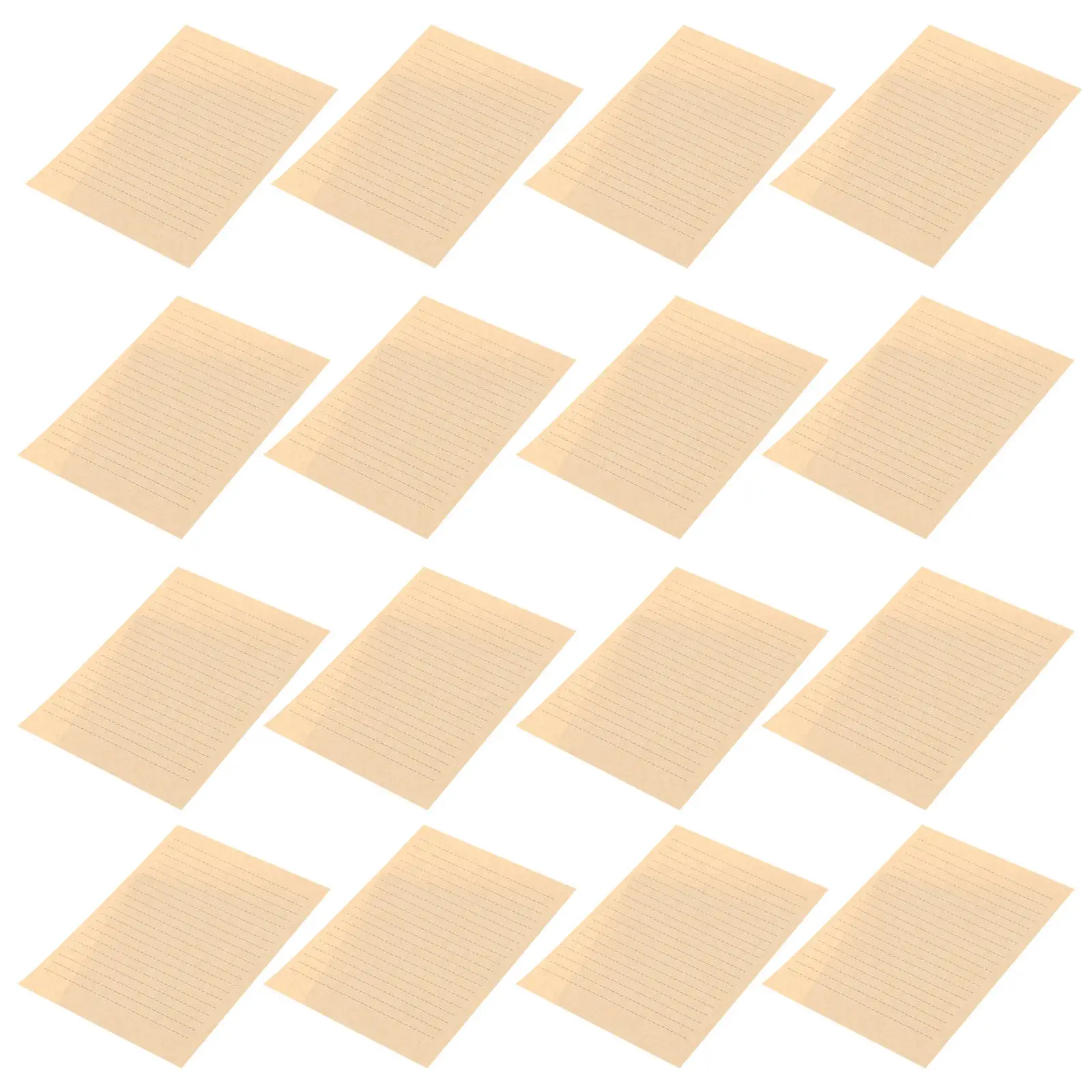 100Sheets Vintage Kraft Letter Paper Smooth Writing Retro Lined Stationery Paper for Letter Calligraphy Graffiti
