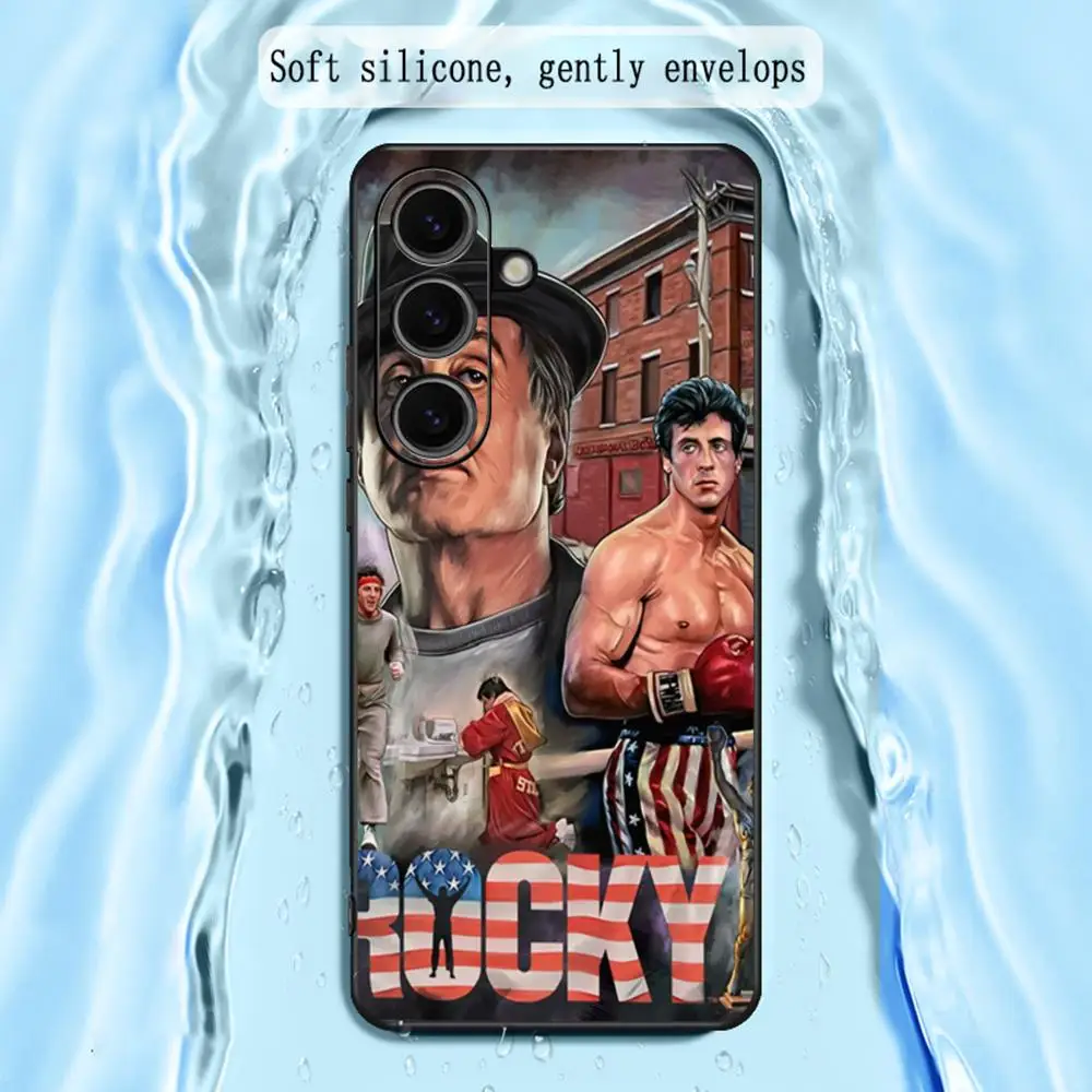 Rocky Saga cool design ins Phone Case For Samsung Galaxy S25 S24 S23 S22 S21 S20 Plus Ultra Note20 Soft Black