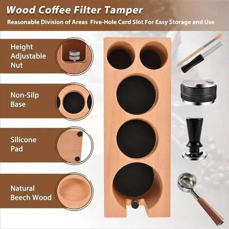 

D0AB Coffee Powder Needle Espresso Tamper Coffee Powder Distributor Coffee Tamper Stand Coffee Accessories for Coffee Lover