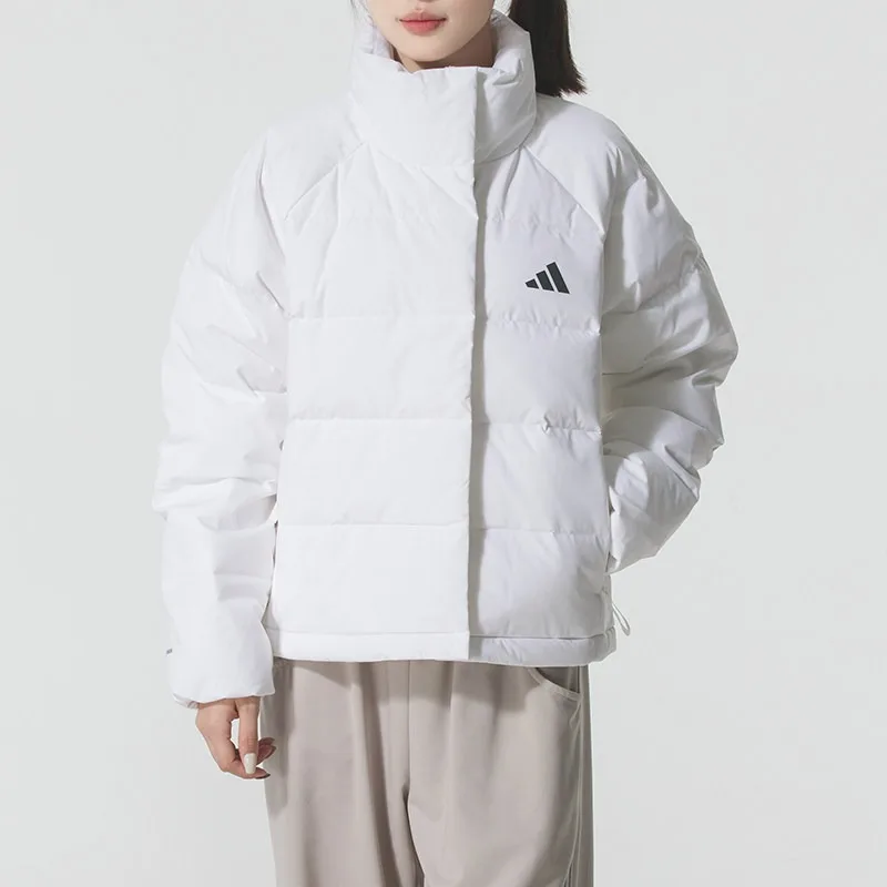 Adidas Women's White Short Down Jacket Sports Casual Jacket Warm Bread Jacket KH3977