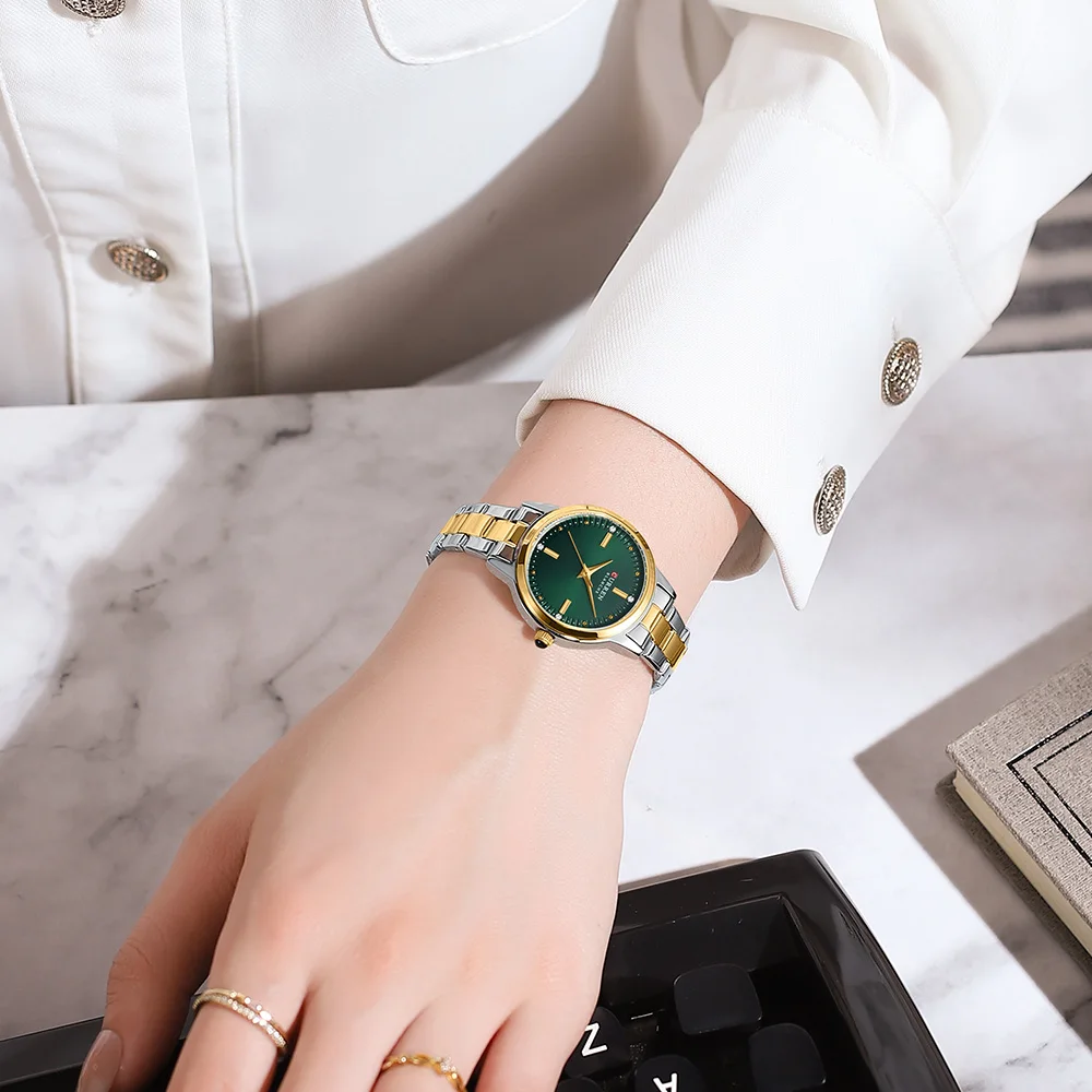 CURREN Original Quartz Watch for Women Fashion Elegant Ladies Watches Stainless Steel Waterproof Women's Wristwatch