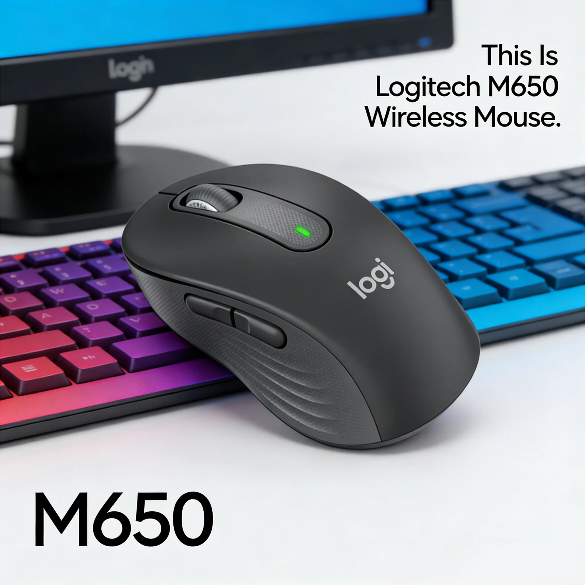 

Беспроводная мышь M650 / M650L с настраиваемыми боковыми кнопками, персонализированной функцией и эргономичным дизайном