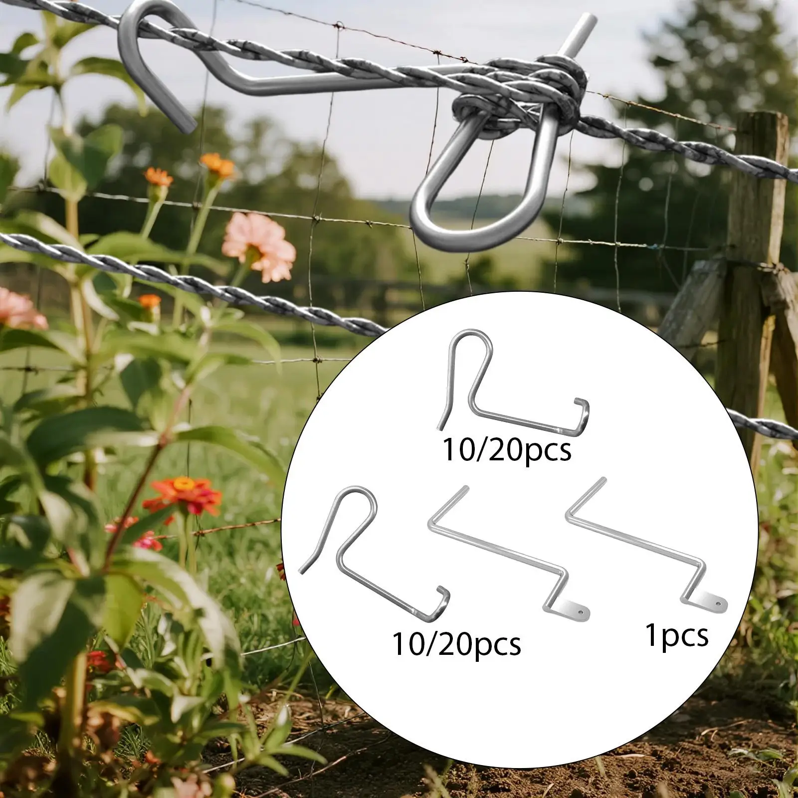 Barbed Wire Fence Tightener Rust Resistant Stainless Steel Twisting Tool for Outdoor Fence Repair in Gardens and Farms