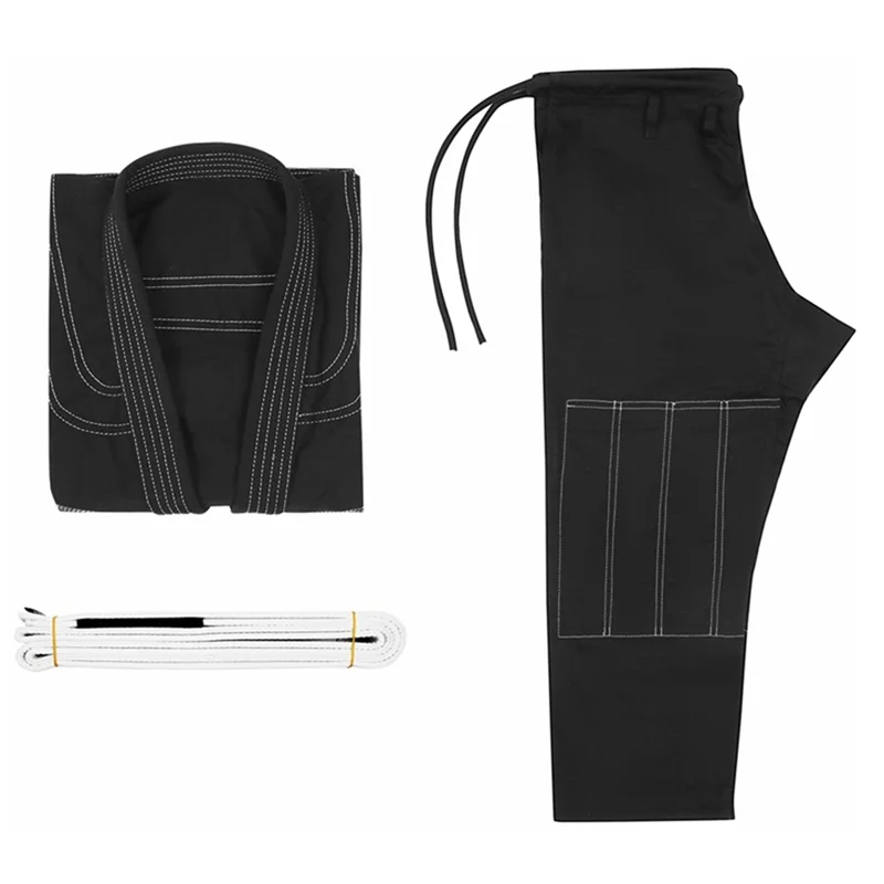 

ABRT-Jiu-Jitsu Training Clothes Thin Brazilian Style Light Weight With White Belt For Jiu-Jitsu Men And Woman 100Cm-110Cm