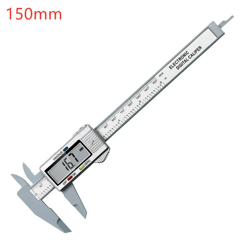 150mm 100mm Electronic Digital Caliper Carbon Fiber Dial Vernier Caliper Gauge Micrometer Measuring Tool Digital Ruler