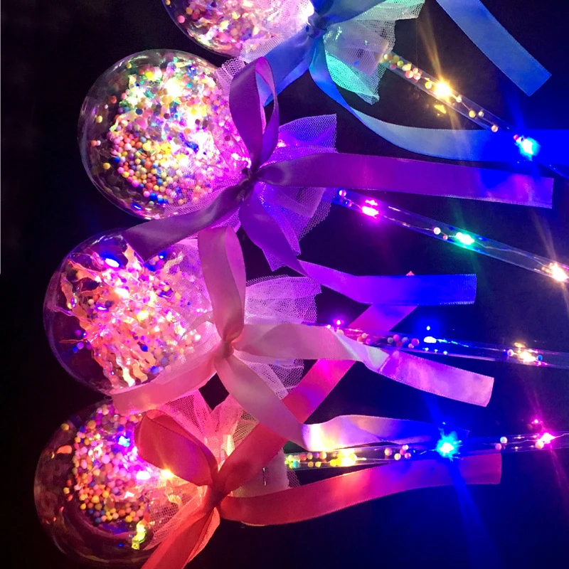 50PCS Fairy Wand Wave Balls Magic Wand Shiny Balls, Favors Party Supplies Gifts Children's Light Up Toys，Christmas gift