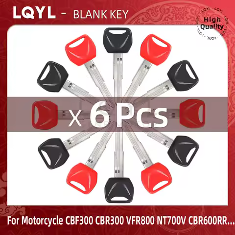6Pcs New Blank Key Motorcycle Replace Uncut Keys For HONDA CBF300 CBR300 VFR800 NT700V CBR600RR CBR1000RR CB750 CB900F CB1000R