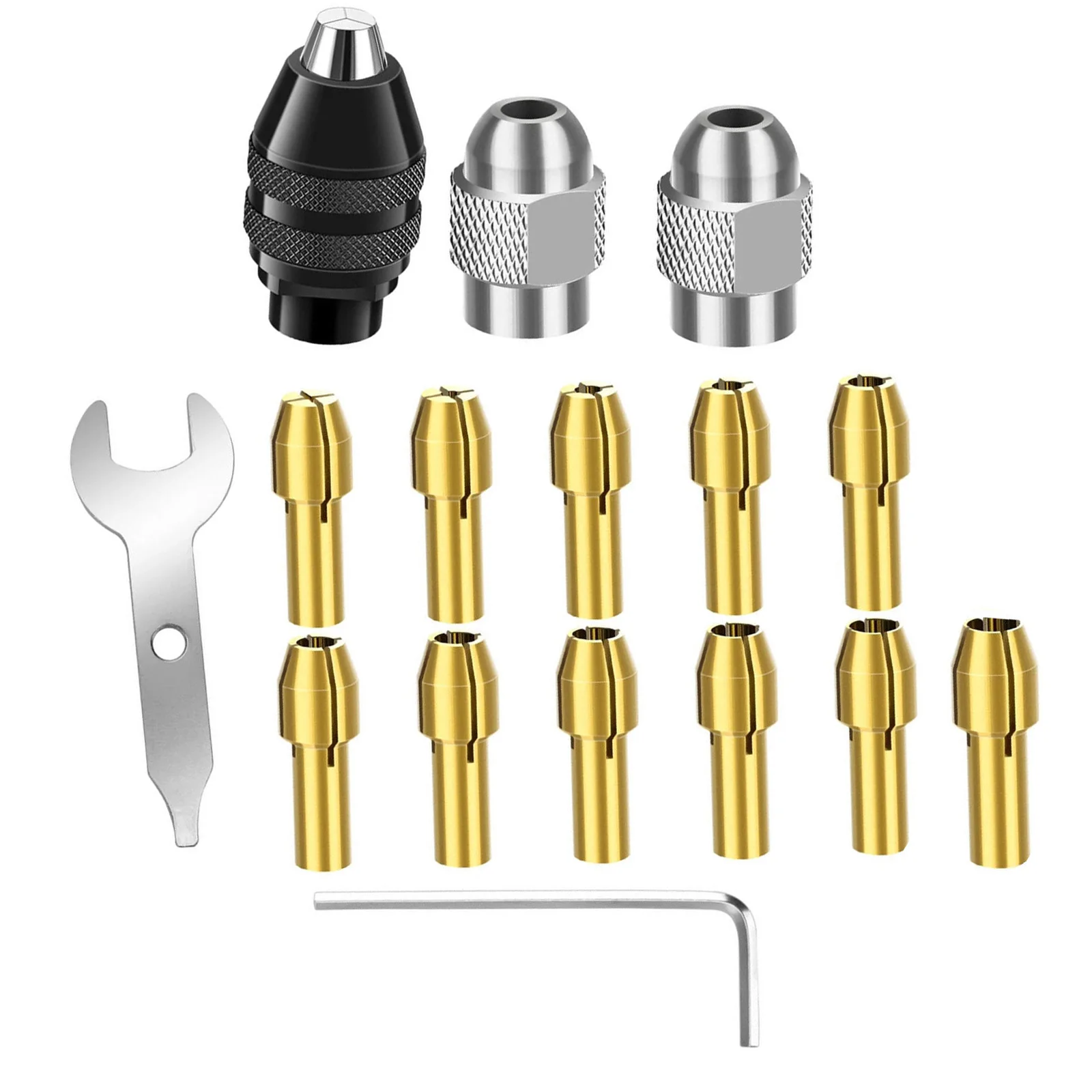 16Pcs/Set Drill Chuck Collet Kit For 1/32