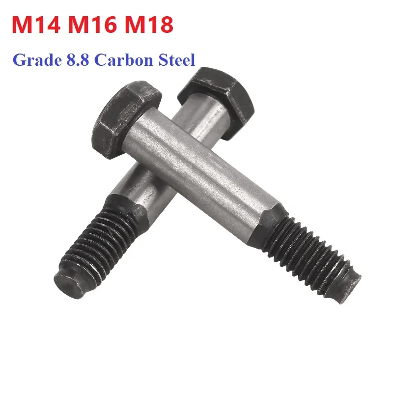M14 M16 M18  Hex Hexagon Locating Plug Screw Black Grade 8.8 Carbon Steel Hinge-Mounted Bolt Length 40~150mm