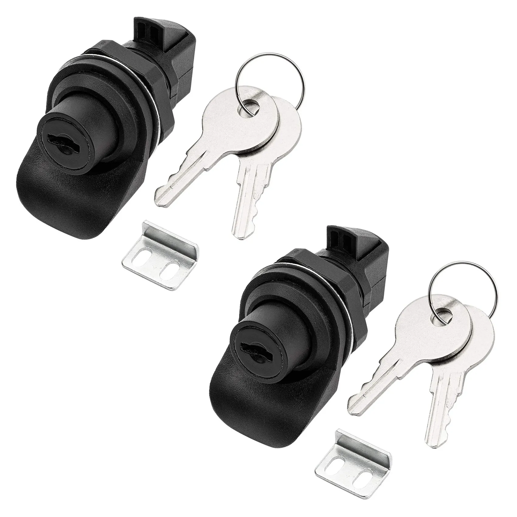 Unusual 2 Set Locking Push Button Latch For Marine Boat Radio Box, Tool Box, Electronic Box, Motorcycle Glove Box Lock.