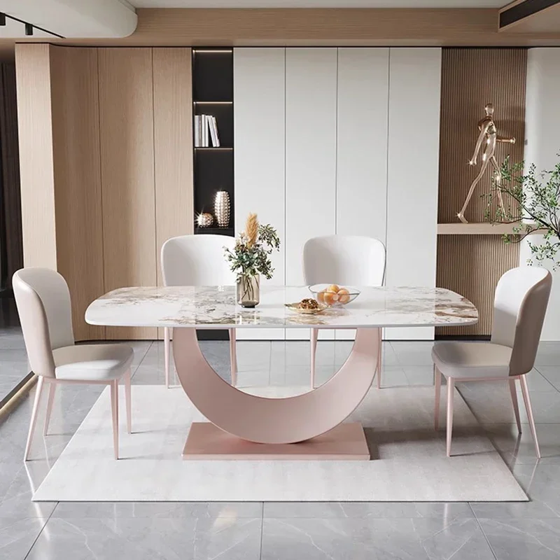 Luxury Mobile Dining Table Coffee Restaurant Desk Study Modern Gaming Dining Table Designer Mesas De Jantar Salon Furniture