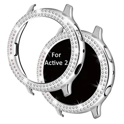 Diamonds Case for Samsung galaxy watch active 2 40mm 44mm bumper Protector HD Full coverage Screen Protection case