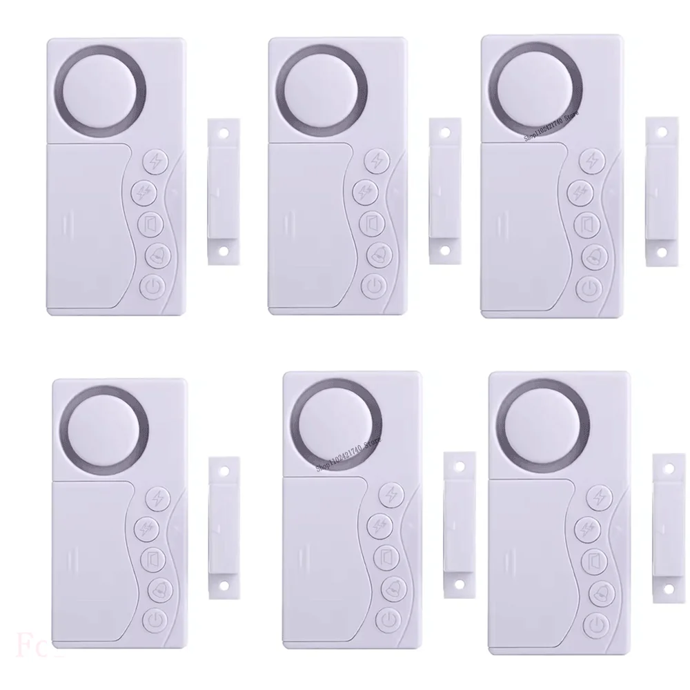 

Беспроводная охранная сигнализация для дверного окна с магнитным датчиком, сигнализация, 108 дБ, высокая громкость, детекторы открытия двери, устройство домашней безопасности