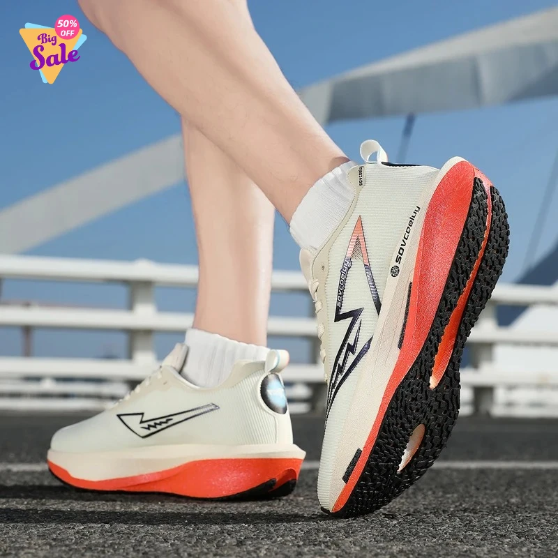 

Running Shoes Carbon Board Speciality Marathon Men Sports Breathable Lightweight Women's Comfortable Athletic Nonskid Sneakers