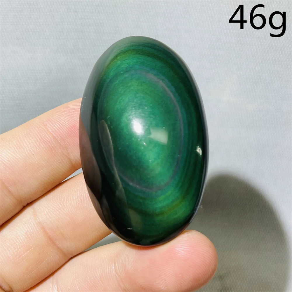 Natural Gemstone Colorful Palmstone Rainbow Obsidian Hand Polished Super Energy Home Room Decor Gift Spiritual Crystal Healing