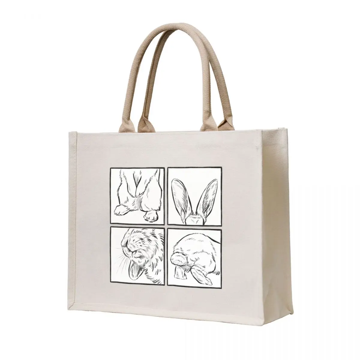 

Rabbit mosaic Tote Bag Cloth bag Women's shopper reusable shopping bags