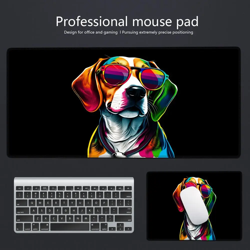 

HYBXAXCColorful Dog Mouse Pad Square Computer Accessories Office Game Table Mats Rubber Antislip Mousepads Small Decor Desk Pads