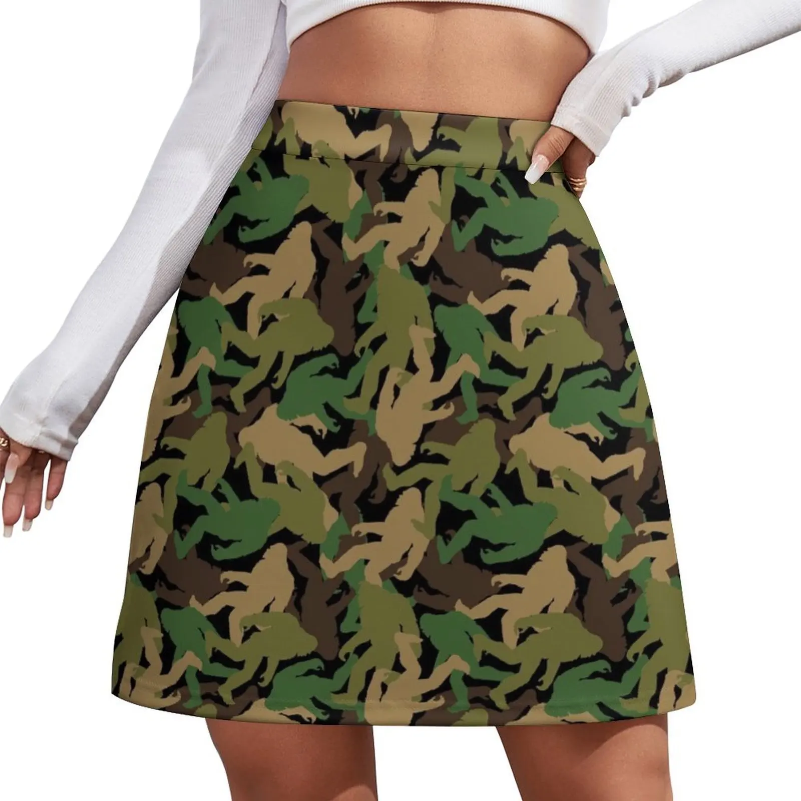 Bigfoot Camouflage Mini Skirt Women's summer dress School uniform