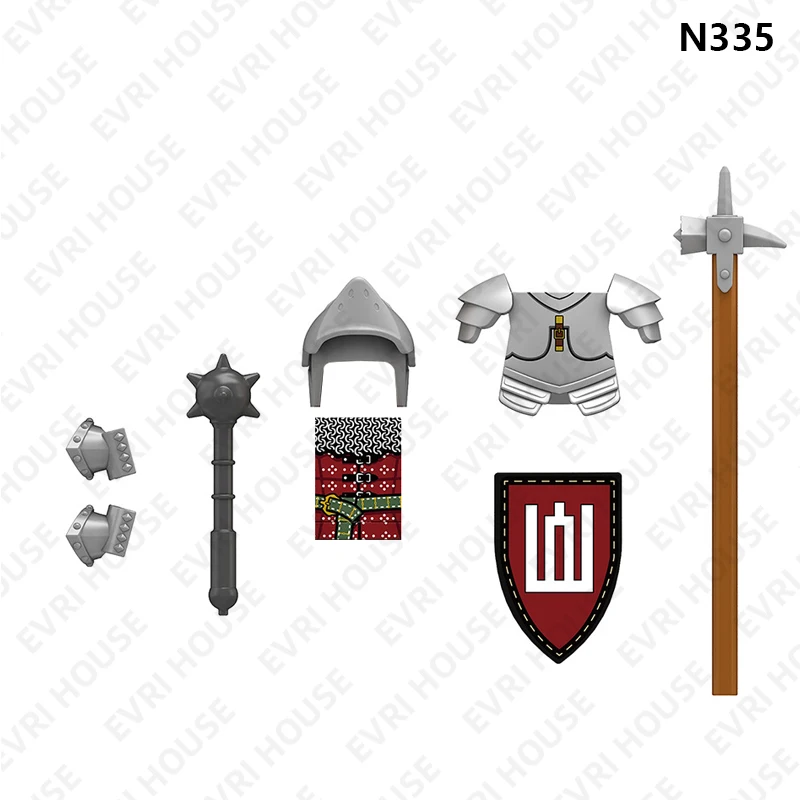 Medieval Period Knight Mini Building Block Dolls Action Figures Bricks Assembly Toys for Children N335-338