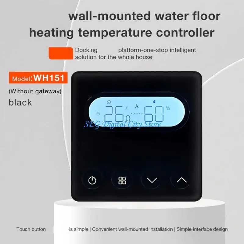 

U75B Thermostat Gateways Easy Intelligent Home Device Precise Temperature Adjustment Energy Saving Device for Home Heating