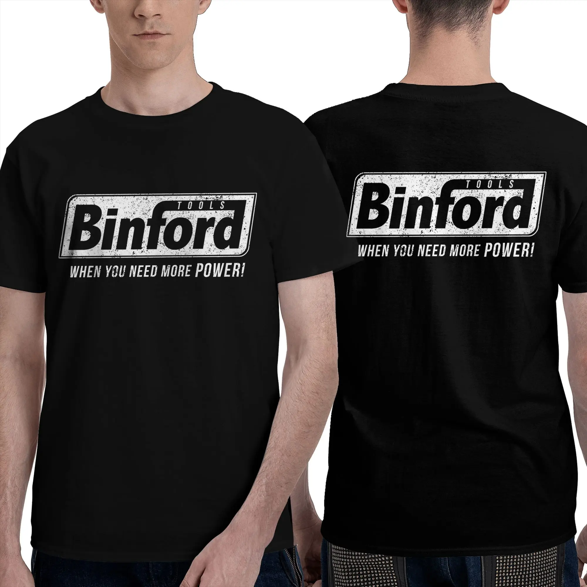 100% Cotton Binford Tools T-Shirt Men's Double Sided T Shirt Men Round Neck Summer Shirts Tops Oversized