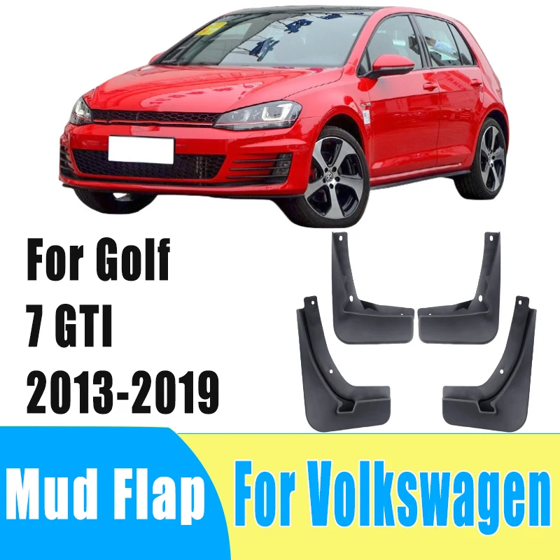 

4pcs Auto Tire Mudguard Waterproof Prevent Mud Splashing Car Mud Flap Fender Trim Accessory For Volkswagen Golf 7 GTI 2013-2019