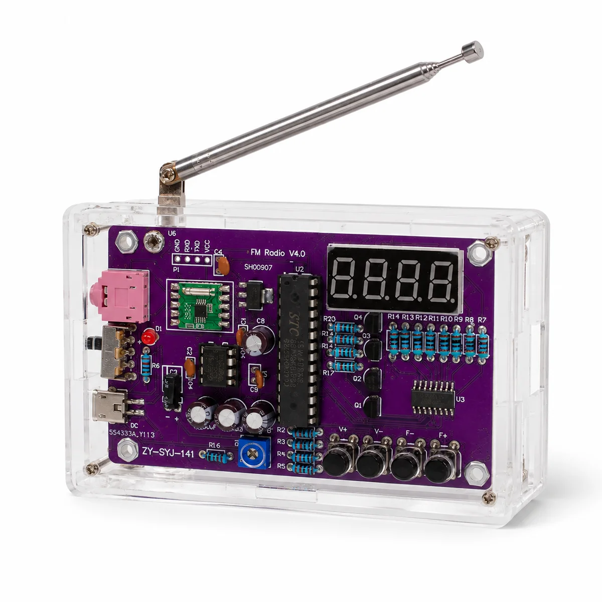 DIY FM Radio Electronic Kit 87-108MHz Adjustable Frequency Digital Display Soldering Project Practice Solder RDA5807S
