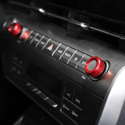 Aluminum Car Central Console Audio Volume Control Knob Ring Cover For Hyundai Kona SX2 2024 2025 Interior Accessories