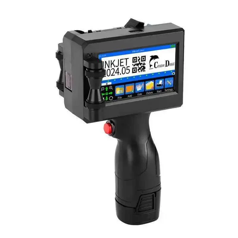 andheld Intelligent Automatic Date Coding Machine for Packaging Bags Cans Bottles Caps Price Labeling QR Code Bar Code Printing
