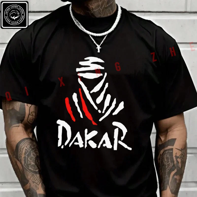 2026 Men T Shirt Motorcycle Dakar Rally Graphic Print T-Shirt Cotton Men‘s Summer Short Sleeve Tops Tee
